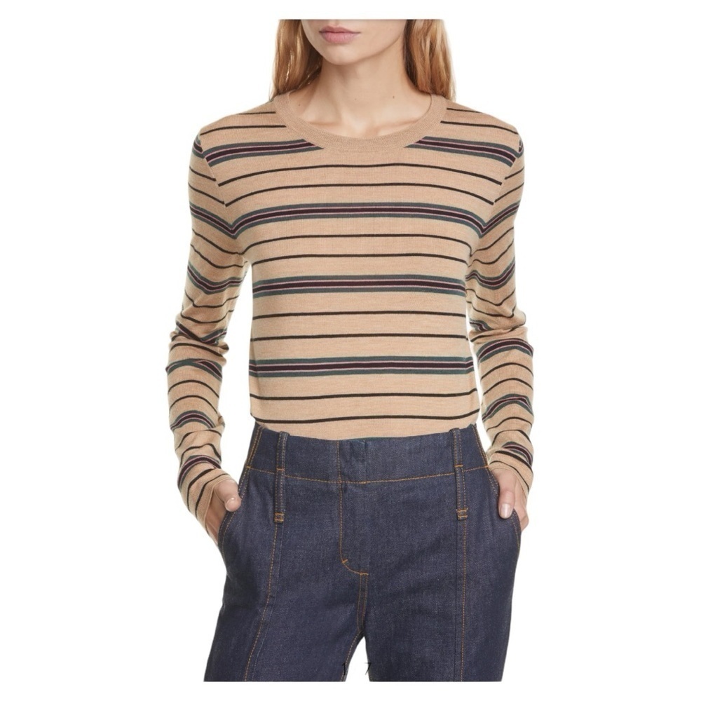 Tory Burch Madeline StripeMerino Wool Sweater